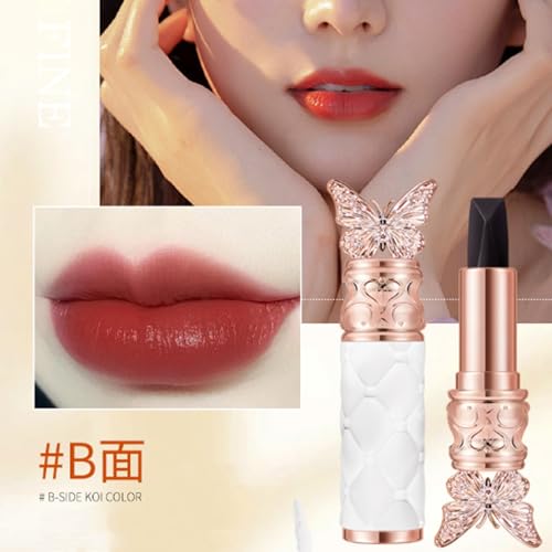 Domality 3-in-1 Butterfly Lipstick - Long-Lasting Matte Lip Color