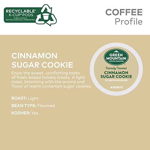Green Mountain Coffee Roasters Cinnamon Sugar Cookie K-Cup Pods, 24 Count