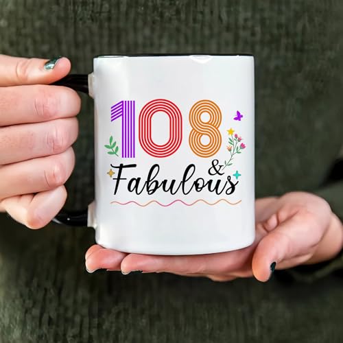 108th Birthday Coffee Mug - 1918 Variation for Women Men Mom Dad Grandma Grandpa
