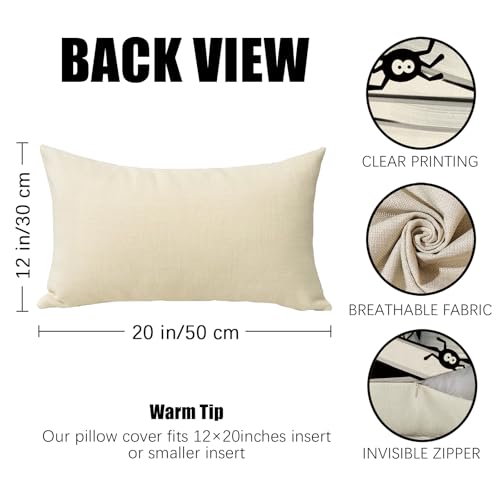 Fahrendom Halloween Mummy Throw Pillow Cover 12x20 Inch Spooky Decor