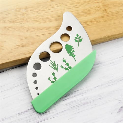 EYAKEG Stainless Steel Herb Stripper Tool with 9 Holes and Cutting Edge