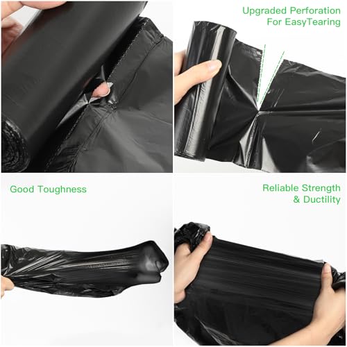 Inwaysin 4 Gallon Biodegradable Trash Bags - 100 Count Unscented Mini Garbage Bags for Kitchen, Bathroom, Office