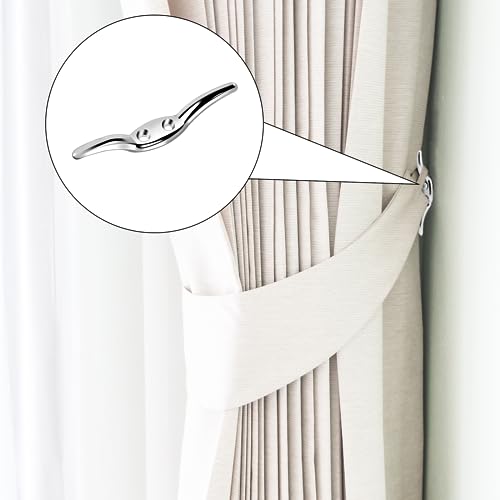 4 Pcs Zinc Alloy Blind Cord Cleats - Safety Curtain Rope Holders with Screws