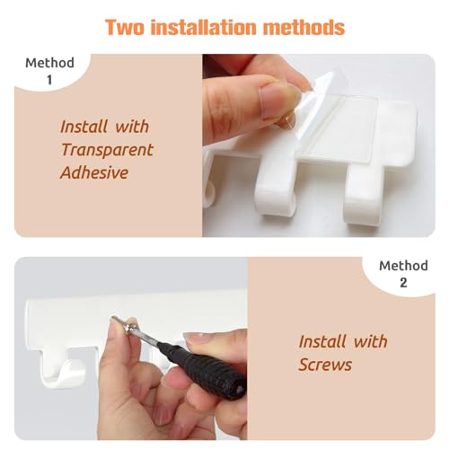 Mecnmsa 13.8-Inch Acrylic Wall-Mounted Necklace Organizer - Clear 2 Pack