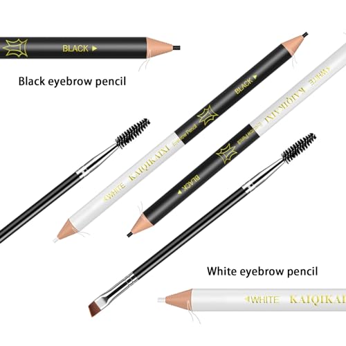 KAIQIKAIXI Waterproof Micro Eyebrow Pencil with Spoolie Brush