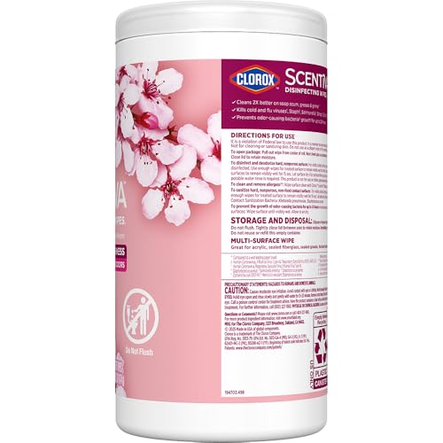 Clorox Scentiva Disinfectant Wipes - Effective Surface Cleaner