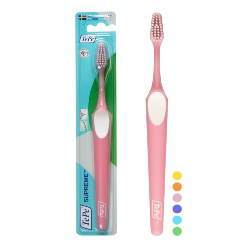 TePe Supreme Soft Toothbrush with Tapered Head for Sensitive Gums