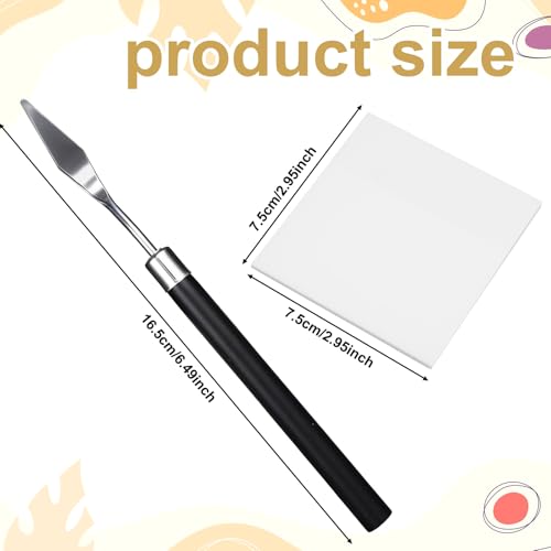 100 Pcs Disposable Nail Polish Palette Paper with Stainless Steel Stirring Rod