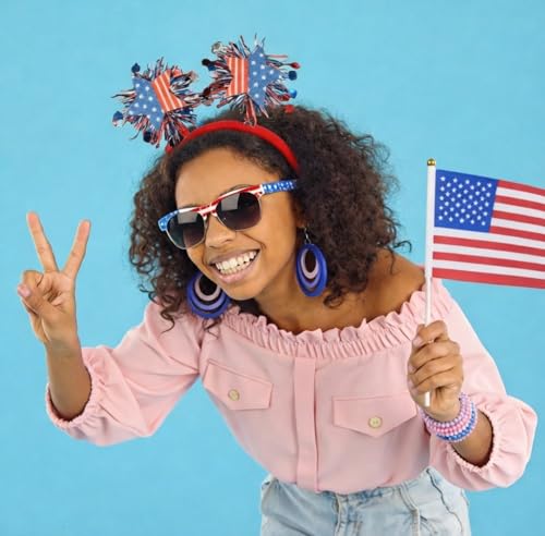 USA Patriotic Headband for 4th of July Star Hairband Party Favors