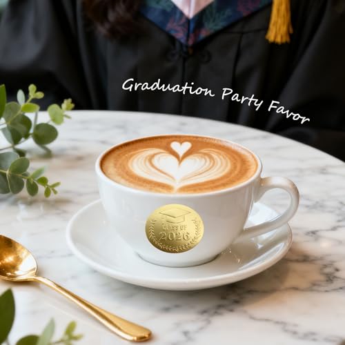 100 Pack Gold Foil Graduation Stickers for Class of 2026