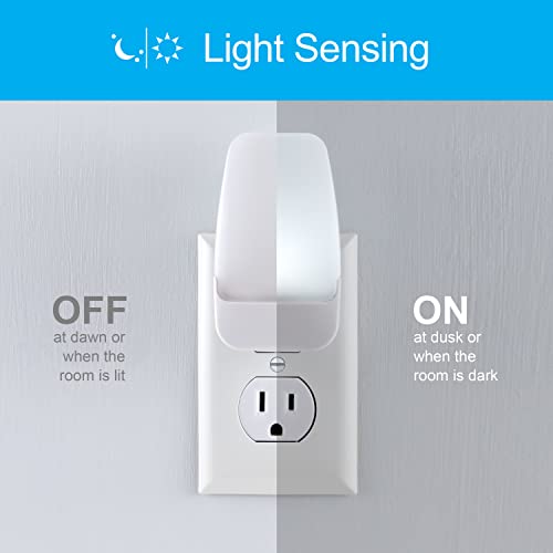 GE LED Plug-In Night Light, Dusk-to-Dawn Sensor, 5000K Daylight, 2-Pack