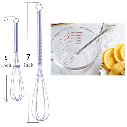 Mini Whisks Set of 2 - 5 & 7 Inch Whisks for Mixing Sauces