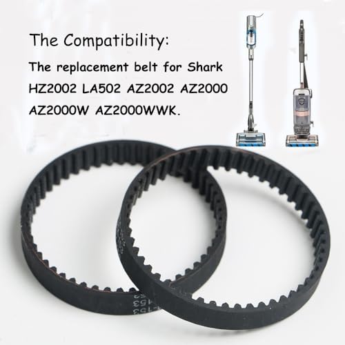 2-Pack Replacement Vacuum Belt for Shark AZ2002 AZ2000 HZ2002 LA502