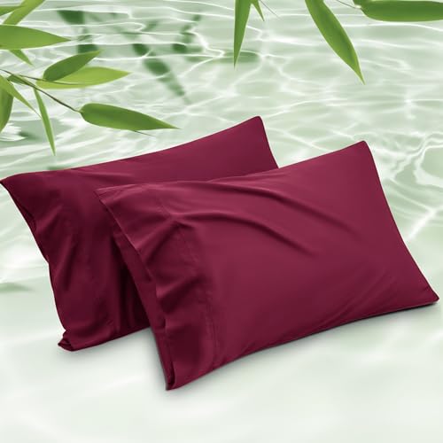 Bedsure Bamboo Rayon Cooling Pillowcases Set of 2 - Queen Size