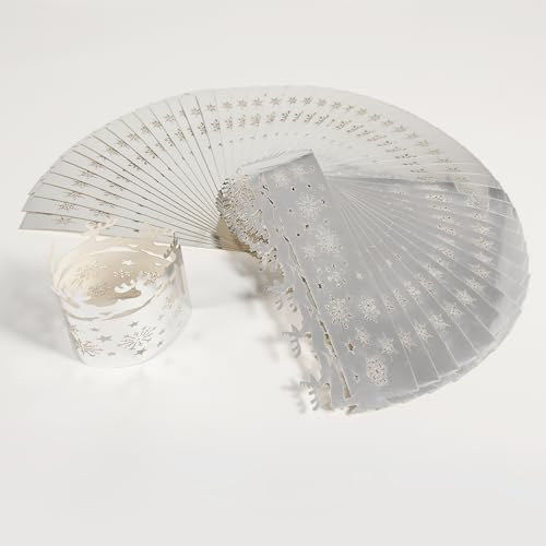 Silver Deer Disposable Napkin Rings - 50pcs Elegant Table Decor