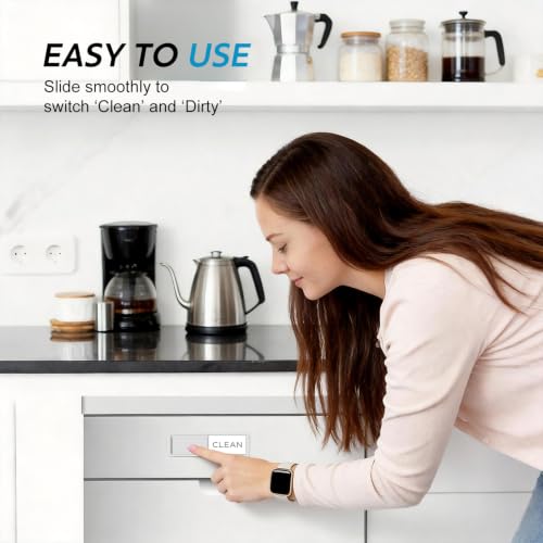 YewGarb Black & White Dishwasher Magnet - Clean & Dirty Indicator, Premium Quality