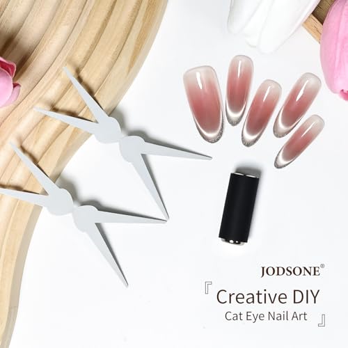 JODSONE French Cat Eye Magnet Tool for Nails, Double Head V-Shape & Smile Line