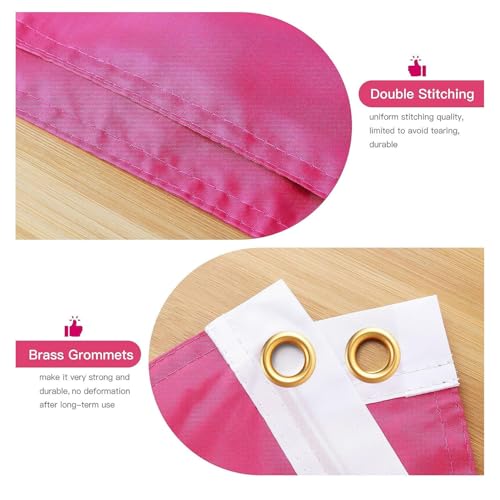 3x5 Ft Pink American Flag Tapestry with Brass Grommets
