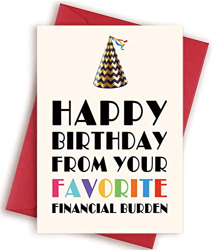 Funny Happy Birthday Card for Dad from Son or Daughter