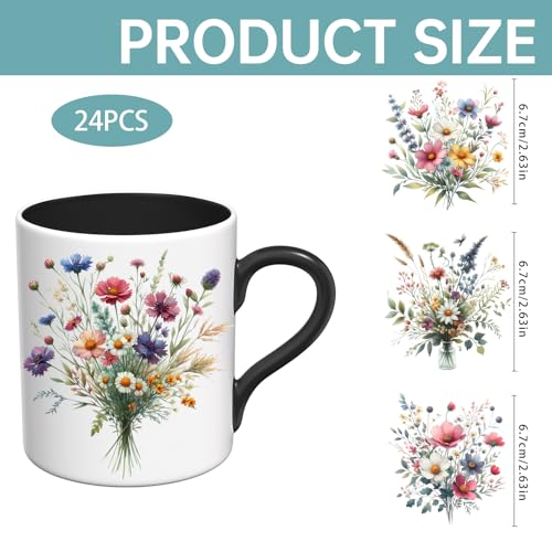 24PCS UV DTF Stickers for Mugs & Drinkware - Durable DIY Designs
