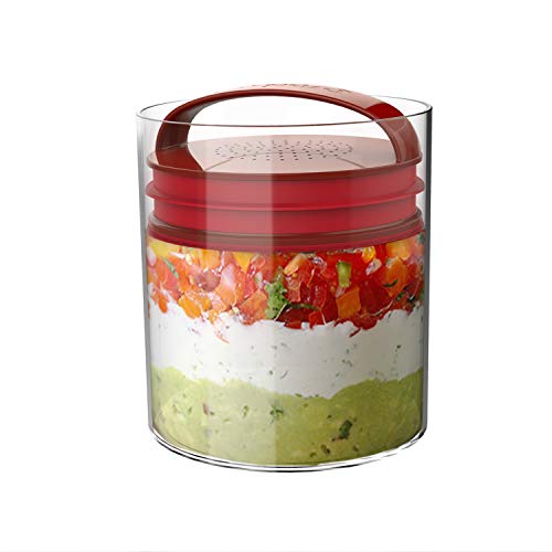 Prepara Evak Super Savor Airtight Food Storage Container, 14 Oz, Red