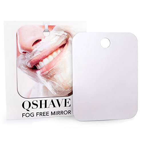 QSHAVE Fogless Shower Mirror - Shatterproof Bathroom Shaving Mirror