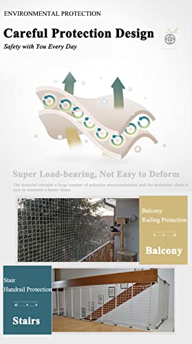 Bunk Bed Safety Netting for Kids & Pets - 0.5m x 1m, White