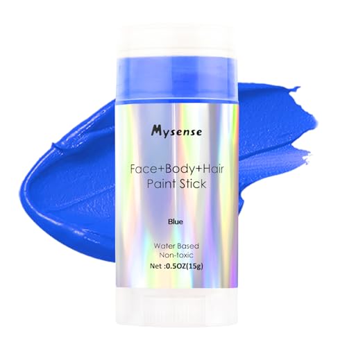 Mysense Blue Face, Body and Hair Paint Stick - Washable Temporary Color