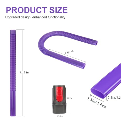 Flexible Dryer Vent Lint Vacuum Attachment for Dyson V7-V15 & Gen5 Vacuums