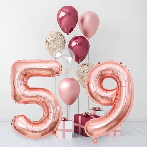 40 Inch Rose Gold Number 95 Balloon for Birthday & Anniversary