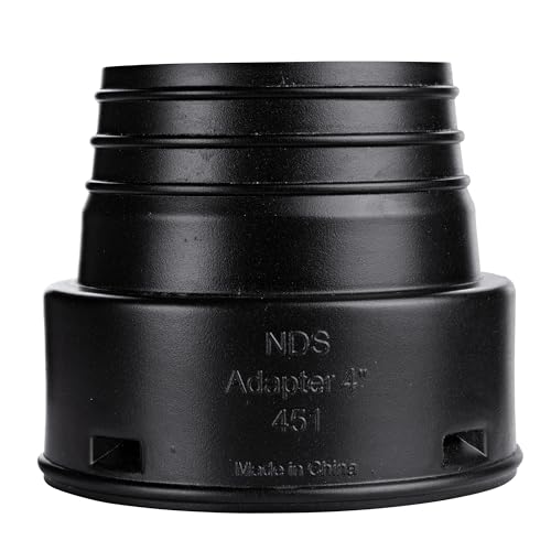 NDS 4 Inch HDPE Corrugated Adapter Spigot x Hub Drainage Connector