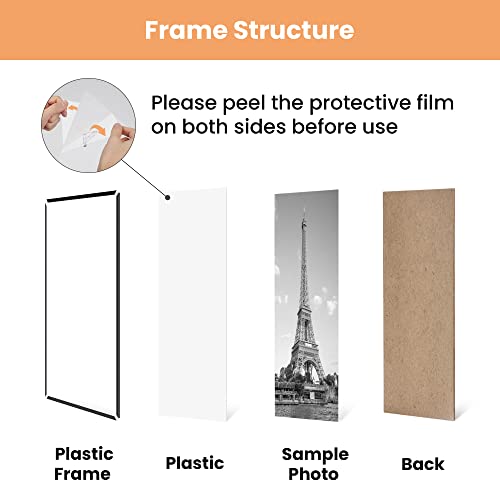 Upsimples 24x30 Poster Frame - Black, Easy Slide-In Assembly, Pack of 3