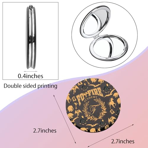 Portable Rose Gold Makeup Mirror with Inspirational Quote