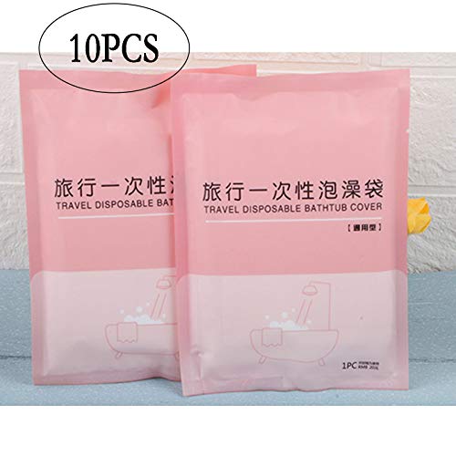 XXYXXY 10-Pack Disposable Bathtub Liners, Portable Plastic Bath Covers