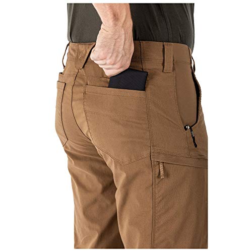 5.11 Tactical Men's Apex Pants, Regular Fit, Gusseted, 10 Pockets, Style 74434, Battle Brown, 30W x 36L