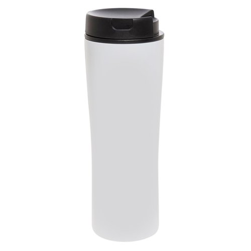 Starbucks Steel Vacuum Coffee Tumbler With Black Swivel Lid, White, 16 Oz