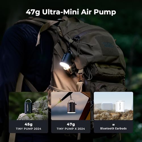 FLEXTAILGEAR Mini Air Pump - 4kPa Portable Inflatable Pump, Orange