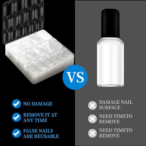 Ryidkcs 600pcs Nail Adhesive Tabs - Reusable Press On Nail Glue Stickers