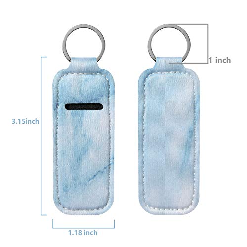 Neoprene Lipstick Holder Keychain 5-Pack Lip Balm Pouch Travel Accessories