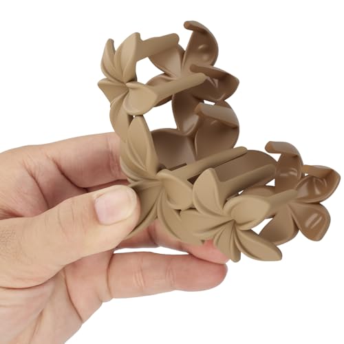 Flower Hair Claw Clips, 4 Pack Large Matte Daisy Clips for Thick Hair