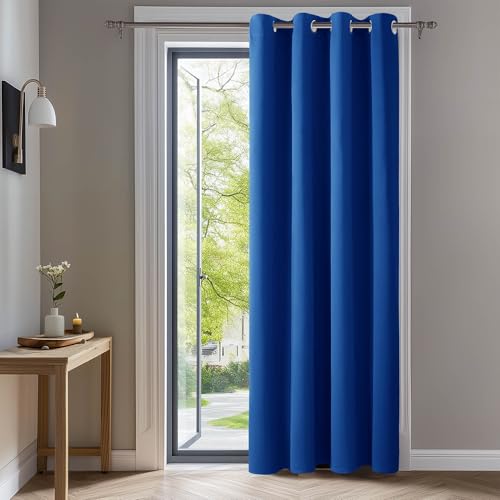 Deconovo Royal Blue Blackout Curtain, 42 x 63 Inch Grommet Thermal Drape