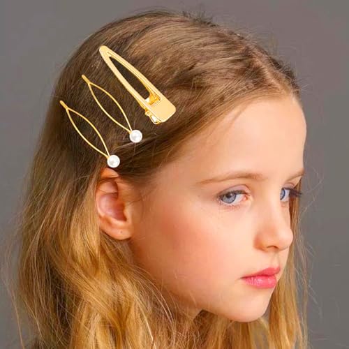CUBACO 18 PCS Gold Hair Pins Vintage Pearl Hair Clips & Barrettes