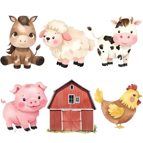 Farm Animal Cutouts with Stands - 12 Inch Party Decorations (6 PCS)