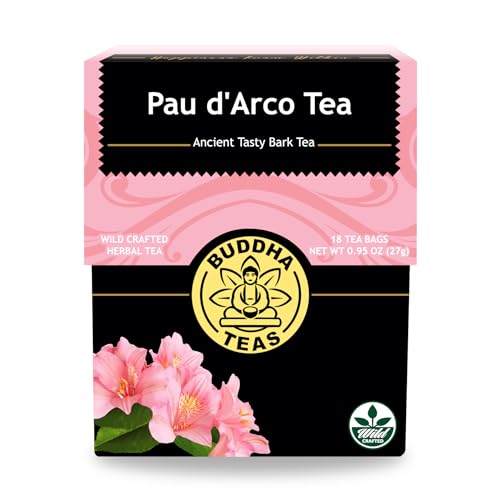 Buddha Teas Pau d'Arco Tea - Organic, Bleach-Free, 18 Bags