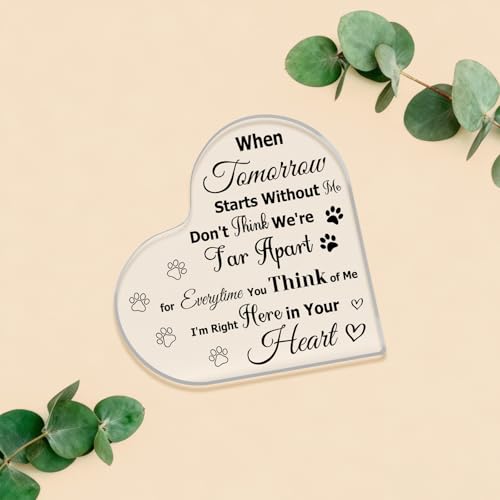 Pet Memorial Acrylic Sign for Dog & Cat Loss Sympathy Gift
