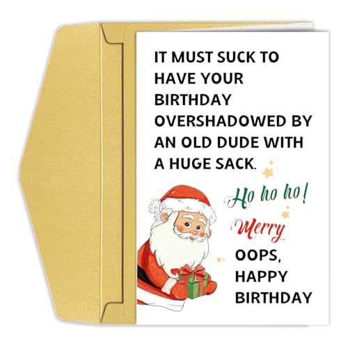 Funny Christmas Birthday Card for Him or Her - Goroar