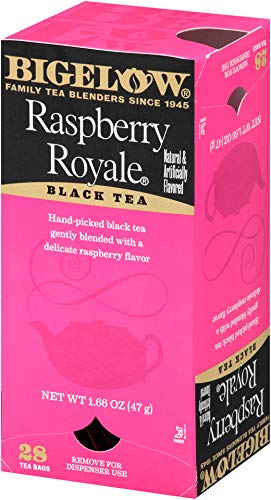 Bigelow Raspberry Royale Black Tea Bags, 28-Count Boxes (Pack of 6)