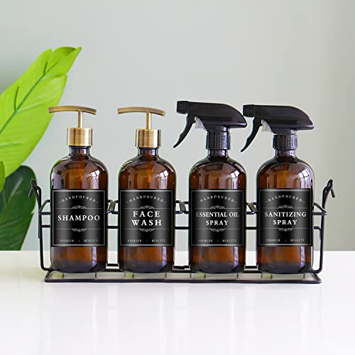 12-Pack Waterproof Soap Labels for Bottles - Removable & Durable