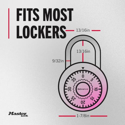 Master Lock 1530DPNK Combination Padlock - Pink Locker Lock
