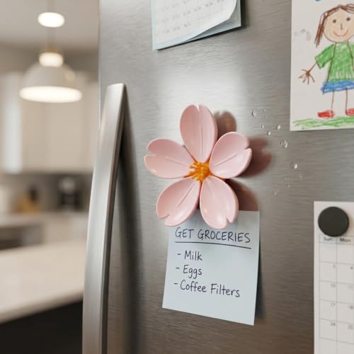 Cherry Blossom Magnet Bag Clips - Cute Reusable Fridge Sealing Clips